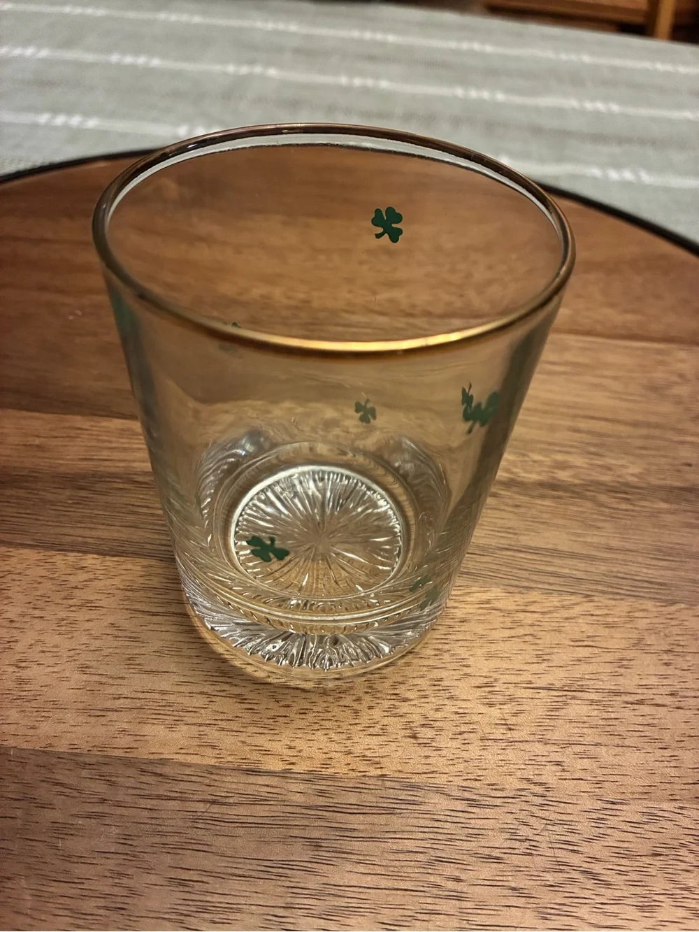 Vintage Irish Shamrock whisky tumblers set of 4